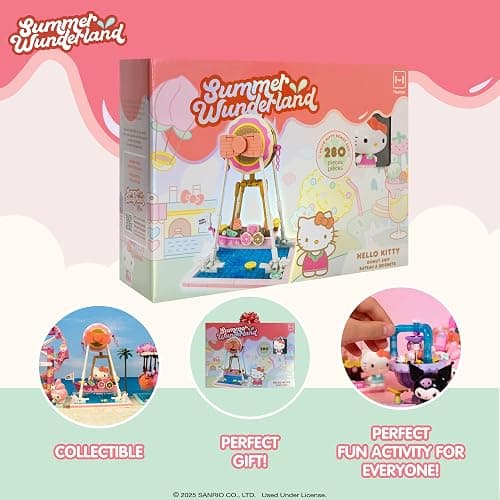 Hamee Sanrio Hello Kitty and Friends ‘Summer Wunderland’ Cute Water Theme Park Building Block Set Birthday Gift, Party Favor, Stress Relief, Collectible Toy, Sanrio Fan, Relaxation – Hello Kitty thumbnail 3
