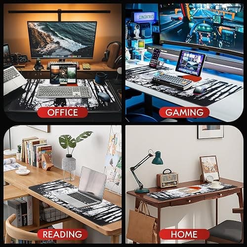 DESERO Large Gaming Mouse Pad (800 x 300 x 3 MM) XL Extended Desk Mat, Japanese Mouse Mat, Gaming Keyboard Mousepad, Big Desk Pad with Non-Slip Base and Stitched Edge for Office/Gaming.(B18) thumbnail 7