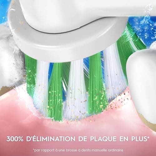 Oral-B Pro 500 + Electric Toothbrush with (1) Precision Clean Brush Head and (1) Sensitive Clean Brush Head, Rechargeable, Lilac thumbnail 7