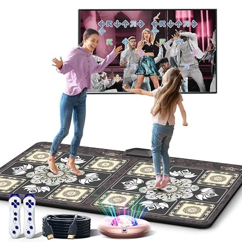 HAPHOM TIK-Tok Dance Mat Game for TV, Christmas Colors Wireless Plug and Play Wrinkle-Free & Non-Slip Electronic Dance Mats, Exercise Dance Pad with Camera for Kids and Adults, Boys & Girls Gifts Toy - Image 1