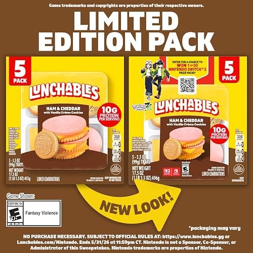 Lunchables Ham & Cheddar with Vanilla Creme Cookies, 5 ct Pack, 3.5 oz Trays thumbnail 4