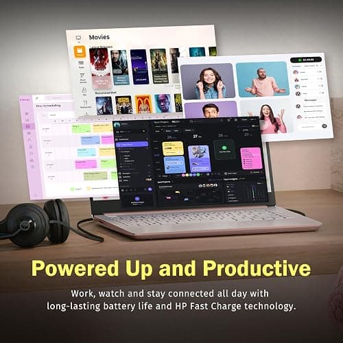 HP Stream 14" HD Laptop, Intel Processor N150, 4GB RAM, 128GB UFS, Intel Graphics, Webcam, Wi-Fi 6, Long Battery Life, Copilot, Windows 11 S, Gold (Renewed) thumbnail 5