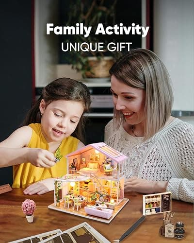 DIY Miniature House Kit, Mini House Kit for Beginners, Mayberry Street Miniatures, Model Building Craft Diorama Kit, Ideal Gifts for Birthday, Christmas(Sweet Time) thumbnail 4