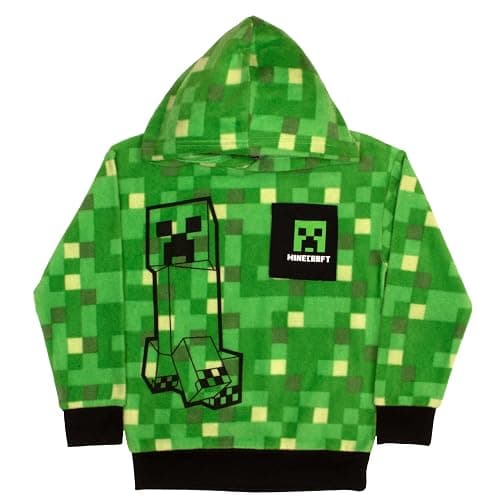 Minecraft Creeper Graphic 2-Piece Set - Boys Fleece Pullover Hoodie & Jogger Pants 2-Pack Bundle Set for Kids and Toddlers thumbnail 3