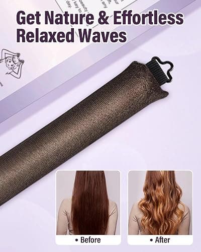 Heatless Hair Curler Overnight Curls-3 Pcs No Heat Curling Blowout Rod to Sleep In,Hair Rollers with Satin Scarf thumbnail 2