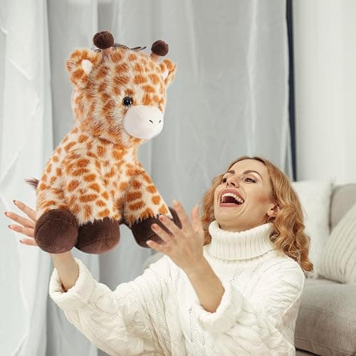 Niuniu Daddy 14" | 3.5 Pound Giraffe Weighted Plush Stuffed Animal, Heavy Giraffe Pillowfort Toys for Kids Adults, Weighted Beads for Stuffed Animals Body Pillow for Gift Birthday Christmas Holiday thumbnail 2