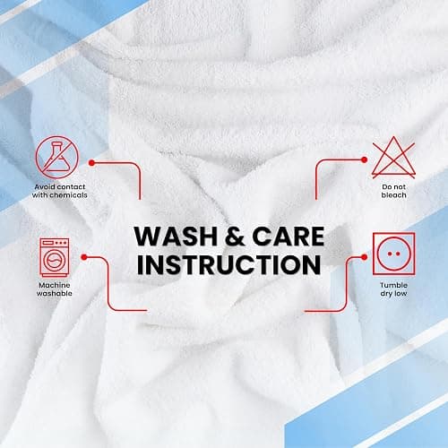 Infinitee Xclusives Luxury 100% Cotton Towel Set – 8 Piece Bathroom Towel Set (2 Bath Towels, 2 Hand Towels, 4 Washcloths) – Soft & Absorbent Towels for Bathroom (Brilliant White) thumbnail 7