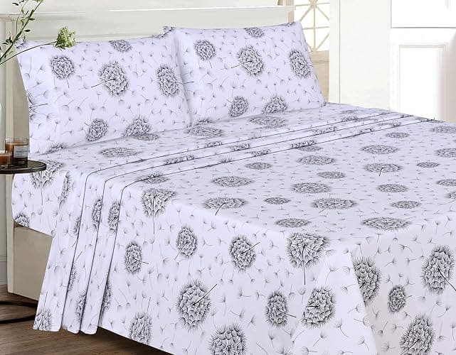 100% Cotton Full Sheets, Bedding Full Size Set, Dandelion | 4 Piece Set thumbnail 8