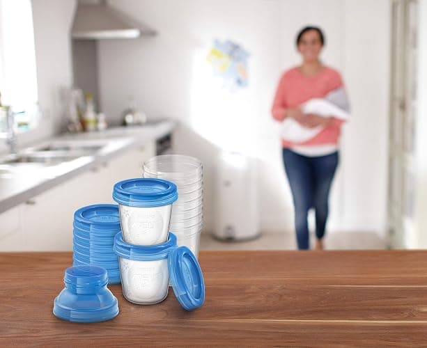 Philips Avent Breast Milk Storage Cups (10x6oz), SCF618/10 thumbnail 2