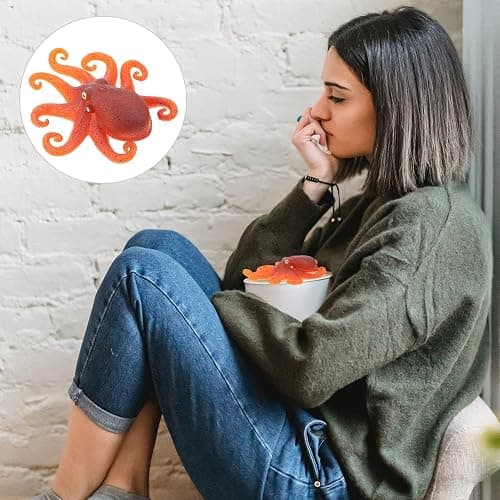 Mochi Animals Soft Squeeze Toys Lifelike Octopus Shape Novelty Press Stress Toy Accessories Cartoon Animal Vent for Ornament Adorable Vent Toys thumbnail 4