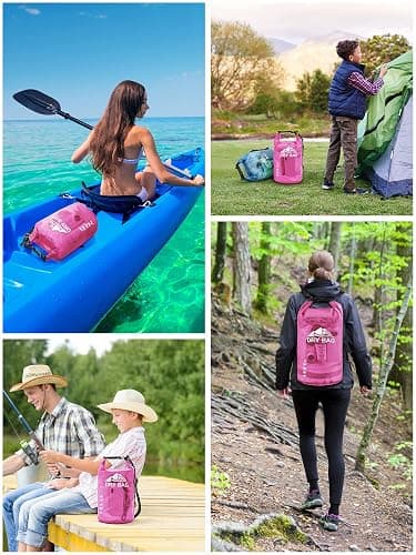 HEETA Dry Bag Waterproof for Women Men, 5L/10L/20L/30L/40L Roll Top Lightweight Dry Storage Bag Backpack with Phone Case for Travel Swimming Boating Kayaking Paddle Board Camping Beach Accessories thumbnail 6