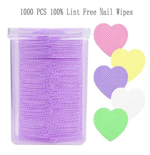 Lint Free Nail Wipes, 1000 PCS Nail Wipes Eyelash Extension Glue Wipes,Nail Polish Remover Wipes Lint Free,Non-Woven Super Absorbent Soft Lash Glue Wipes for Lash Extension Supplies,Colorful thumbnail 3