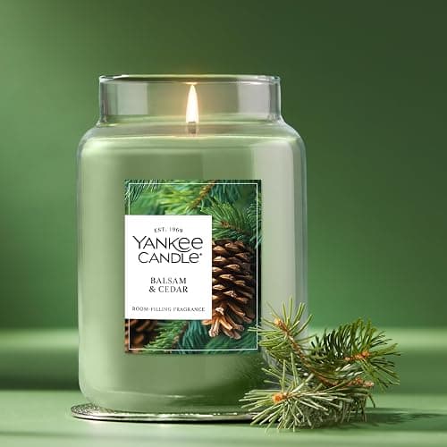 Yankee Candle, Balsam & Cedar Fall Scented Candle, 22oz Large Jar with up to 150 Hour Burn Time thumbnail 2