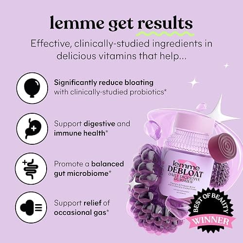 Lemme Sleep & Debloat Bundle - Sleep Gummies, a Drug-Free Nighttime Aid & Debloat Gummies for Digestive & Gut Health, Probiotics & Prebiotics - Gluten Free, Gelatin Free, Non-GMO - 60 Ct. Each thumbnail 4