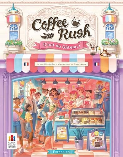 Asmodee - Coffee Rush - Extension : C’est du Gâteau ! - Korea Boardgames - Jeux de société - Jeu de Gestion de Coffee Shop - dès 8 Ans - Version française thumbnail 2