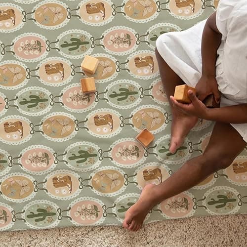 HawSkgFub Retro Boho Cowgirl Mink Baby Blanket Dotted Backing Girl Shower Gift, Vintage Bow Cactus Boots Double Layer Nursery Swaddle, Brown Green Soft Newborn Infant Toddler Bed Crib Bedding 30 x 40 thumbnail 4
