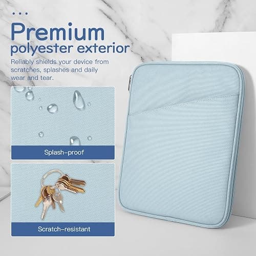 Dadanism 9-11 Inch Tablet Sleeve Bag Carrying Case, Milk Blue | For iPad A16 11", iPad Air M4/Pro M5 11", iPad 10th Gen 10.9", iPad 9/8/7th Gen 10.2", Galaxy Tab A11+ 11", Tab M11 11" thumbnail 4