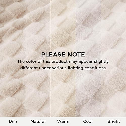 Bedsure GentleSoft Full Size Blankets for Bed - Super Soft Cozy Fleece Blanket for Kids Girls, Large Fuzzy Throws for Bedroom Decor, Cream, 84x90 Inches thumbnail 8