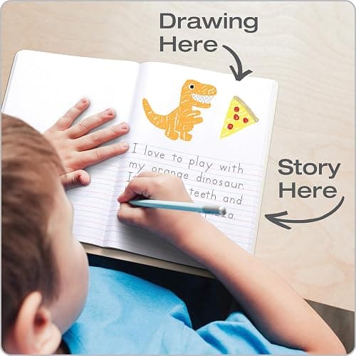 Oxford Primary Composition Notebooks, Kids Handwriting & Drawing Story Journal, Pre-K, Grades K-2, 100 Sheets/200 Pages, 9 3/4 x 7 1/2, (63784) (Pack of 4) thumbnail 4