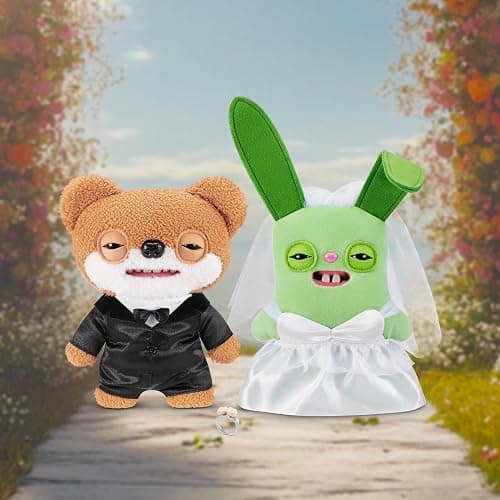 Fuggler Wedding Fuggs 9-Inch Plush 2-Pack by ZURU – Funny Ugly Monster Stuffed Animals with Human-Like Teeth & Tooth Ring, Collectible Plush for Kids, Tweens, Teens & Adult Fans thumbnail 3