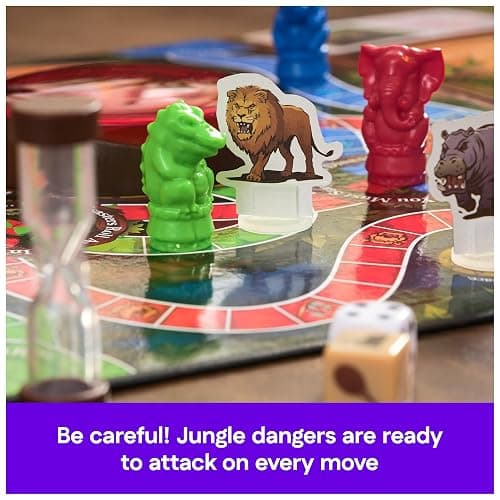 Spin Master Games, Jumanji 30th Anniversary Edition, The Classic Thrilling Adventure Family Board Game Based on The Action-Comedy Movie, Updated Jungle Challenges, 2-4 Players, for Ages 6 & Up thumbnail 5