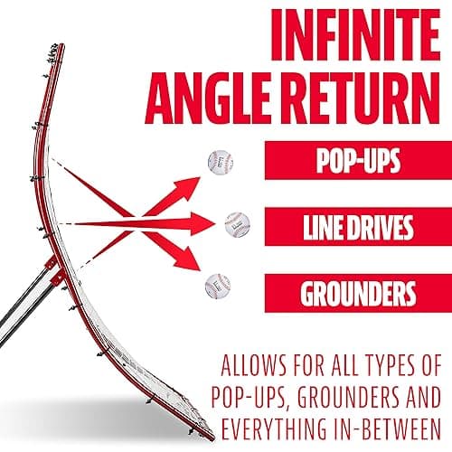 Franklin Sports Baseball Rebounders + Pitchback Nest - Pitch Return Trainer + Rebound Net with Attachable Pitching Target- All Angle Fielding Rebound Net for Grounders + Pop Flies thumbnail 6