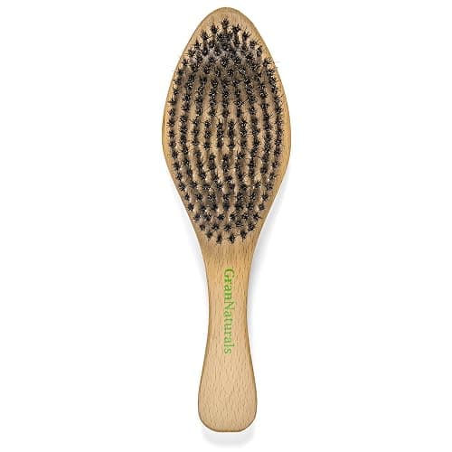 GranNaturals Medium Wave Brush & Smoothing Hair Brush - Curved Boar Bristle Hairbrush for 360 Waves & Slick Back Brush thumbnail 5