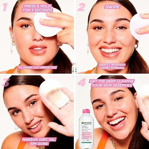 Garnier Micellar Cleansing Water, All-in-One Cleanser & Gentle Makeup Remover, For All Skin Types Including Sensitive. 400ml thumbnail 3