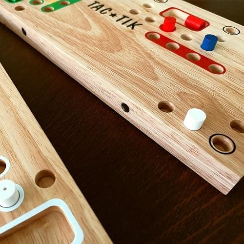 LEDELIRANT – TAC-TIK en Bois d’Hévéa – Plateau Magnétique Modulable – Jeu de Société Familial 2 à 6 Joueurs 4ans+ – Cartes Incluses – Fabrication Artisanale thumbnail 4