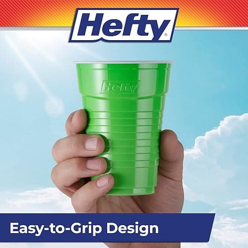 Hefty Party On Disposable Plastic Cups, Assorted, 16 Ounce, 100 Count thumbnail 5
