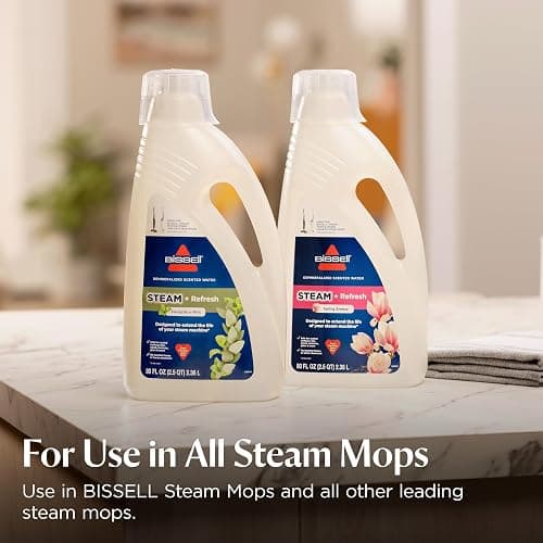 Bissell PowerFresh Deluxe 1806 Steam Mop for Tile, Hardwood & Sealed Floors w/Built‑in SpotBoost Brush, Fast 30‑Second Warm‑Up, Variable Steam Levels, Fresh Scent Discs Compatible thumbnail 9