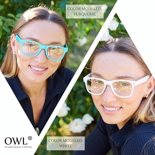 Retro Style Sunglasses 80's Classic Vintage Unisex Nerd Colored Frame OWL ® thumbnail 2