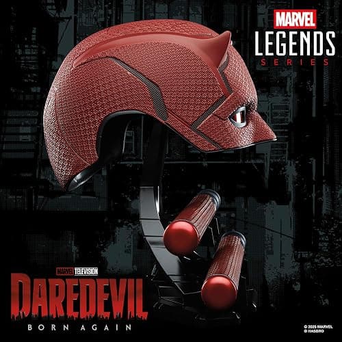 Marvel Legends Series Daredevil: Born Again Premium Roleplay Mask and Billy Club, Red | Marvel Legends Gears Daredevil Born Again Life Size Prop Replica - Daredevil Mask and Billy Club thumbnail 2