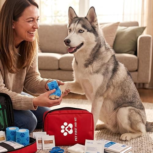 Dog First Aid Kit, Pet Travel Essentials, Emergency Supplies for Cats, Dogs | Travel-Ready Emergency Kit, Portable Kit For Pets, First Aid Pack Compact Safety Essentials for Hiking, Camping & Road Trips thumbnail 7