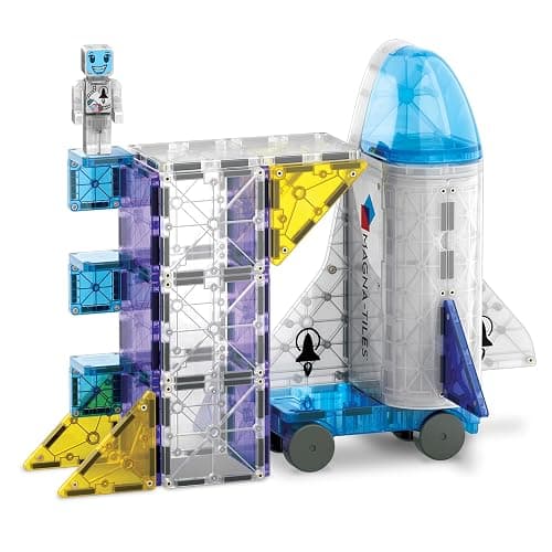 MAGNA-TILES Space 32-Piece Magnetic Construction Set, The Original Magnetic Building Brand thumbnail 6