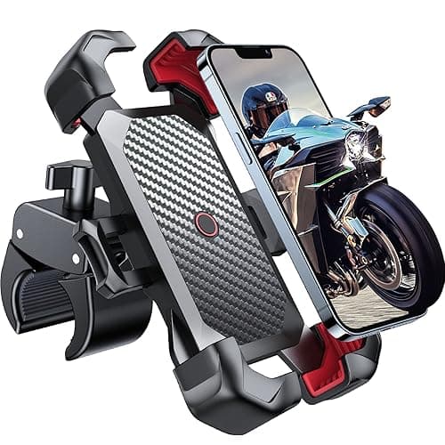 JOYROOM Motorcycle Phone Mount, [1s Auto Lock][100mph Military Anti-Shake] Bike Phone Holder for Bicycle, [10s Quick Install] Handlebar Phone Mount, Compatible with iPhone, Samsung, All Cell Phone - Image 1