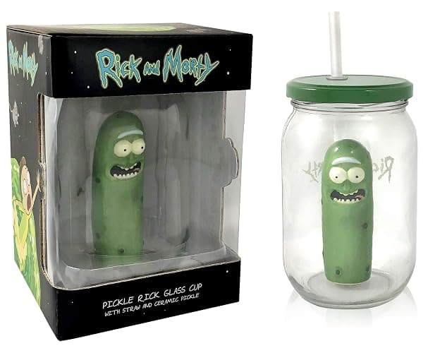 SDCC Rick and Morty Pickle Rick - Pickle Jar Glass Mason Jar Exclusive - Image 1