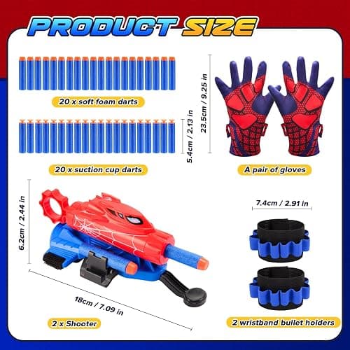 Braxel Spid_er Toys for 3-6 Year Old Boys, 2 Set Spid_er Web Shooter Boys Toys Age 3 4 5 6 7 8 Year Old Boy Gifts for Kids Toy Age 3-8 Christmas Xmas Gifts for 3-12 Year Old Boy Girl thumbnail 2