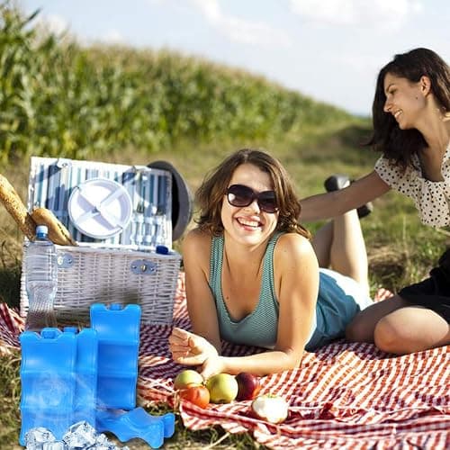REDCAMP Bottle Ice Packs for Cooler, Resuable Rigid Insulated Contoured Freezer Pack for Breastmilk Beer Lunch, Long-Lasting Can Freezer Pack for Camping Beach, 2/4/6/8/12 Pack thumbnail 7
