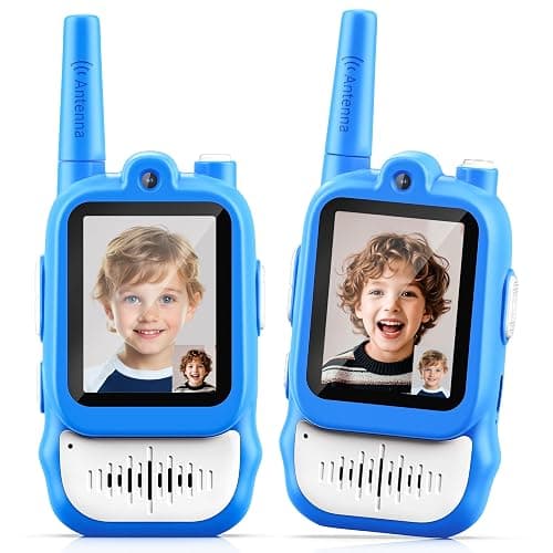 Lapare Video Walkie Talkies for Kids, 2 Pack Rechargeable Walkie Talkies with HD Color Screen, Real-time Video, Outdoor Camping Toys & Birthday Gifts for Boys Age 3-8 - Image 1