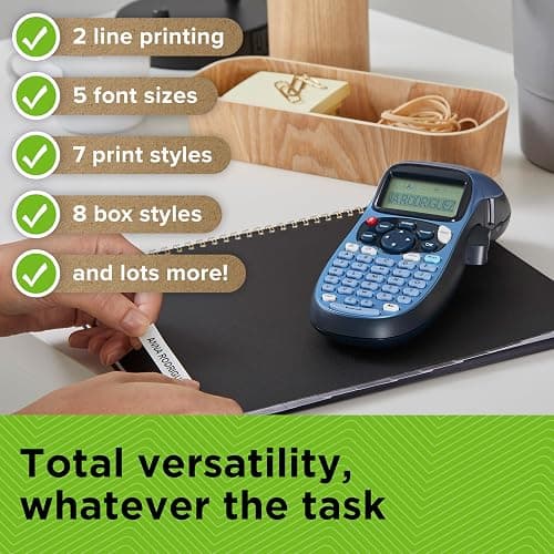 DYMO LetraTag LT-100H Handheld Label Maker | ABC Keyboard Label Printer with Easy-to-Use13 Character LCD Screen | for Home or Office | Blue thumbnail 3