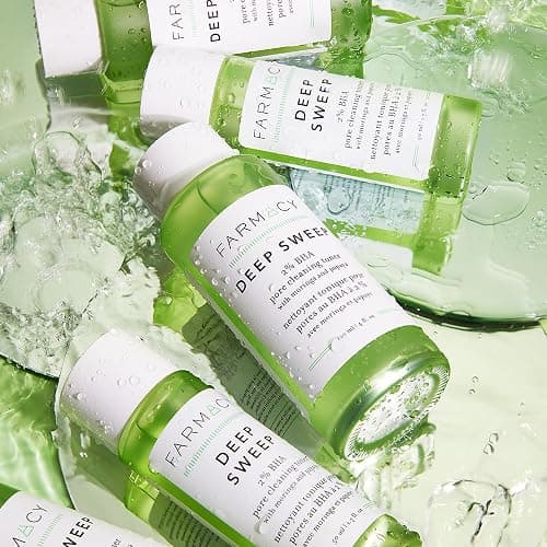Farmacy 2% Salicylic Acid Toner for Face - Deep Sweep Gentle BHA Exfoliant for Oily Skin - Refines Texture with Papaya Enzymes & Moringa Water for a Healthy-Looking Complexion (50ml) thumbnail 8