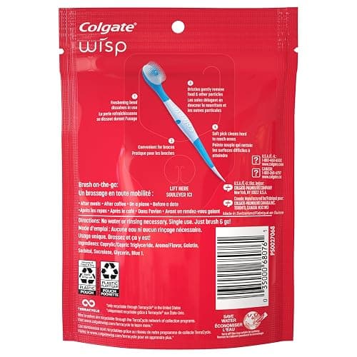 Colgate Max Fresh Wisp Disposable Mini Travel Toothbrushes, Peppermint, 24 Count (Pack of 4) thumbnail 9