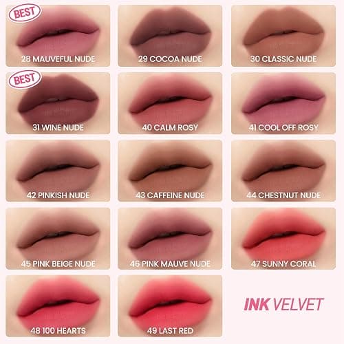 Peripera Ink The Velvet Lip Tint | Highly Pigmented, Longwear & Weightless Lip Tint | Smudge-Proof, Buildable Color for Lips & Cheeks | K-Beauty Makeup, Safe for Sensitive Lips (027 STRAWBERRY NUDE) thumbnail 7