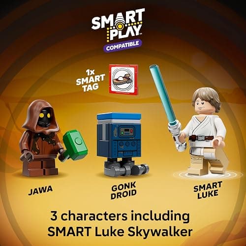 LEGO Star Wars SMART Play: Luke’s Landspeeder - Building Toy for Action Play - Compatible Set with a SMART Tag and 2 Minifigures - Gift for Boys, Girls and Kids Ages 6+ - 75420 thumbnail 5