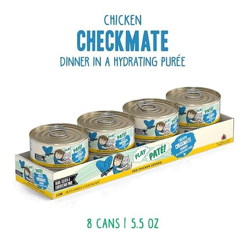 Weruva B.F.F. Play - Best Feline Friend Paté Lovers, Aw Yeah!, Chicken Checkmate with Chicken, 5.5oz Can (Pack of 8) thumbnail 2