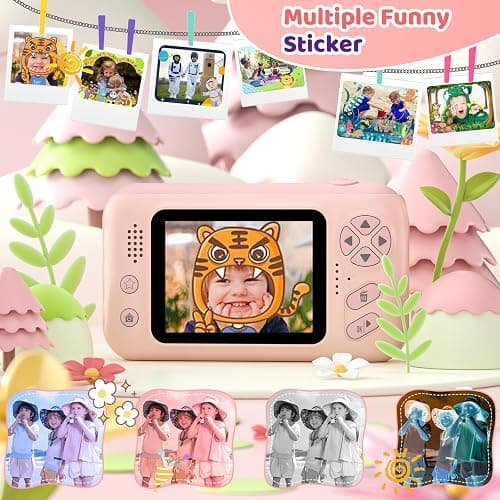 Kids Camera for Girls Age 3-12, Children Selfie Digital Camera with Tripod, HD Toddler Camera for Kids, Birthday Gifts for Girls Boys, Cute Pink Video Camera Toys - 32G SD Card Included | Children Travel Camera HD Digital Video Camcorder, With Tripod, SD Card Included, Toddler Festival Birthday Gifts thumbnail 4