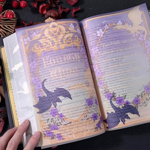 BAMAYSELF 15 Pcs Fourth Wing Page Overlays Bookmarks for Men Women, Dragon Bookmark Gift, 4th Wing Merchandise, Cool Fantasy Bookmarks Book Accessories Merchandise, Gifts for Bookish Book Lovers thumbnail 6