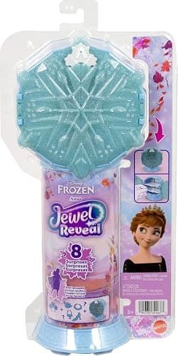 Mattel Disney Frozen Anna Fashion Doll & Accessories with 8 Surprises, Including Snowflake Gem Box, Ring for Child & 9 Play Pieces, Inspired by Movie thumbnail 6