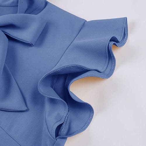 1950s Dresses for Women Vintage Rockabilly Retro Short Sleeve Tie Midi Dress Cocktail Party Evening Prom Gown thumbnail 5